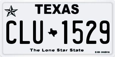 TX license plate CLU1529