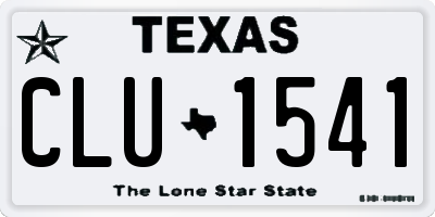 TX license plate CLU1541