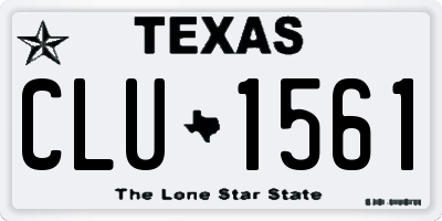 TX license plate CLU1561