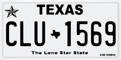 TX license plate CLU1569