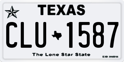 TX license plate CLU1587