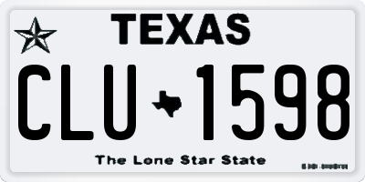 TX license plate CLU1598