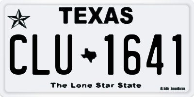 TX license plate CLU1641