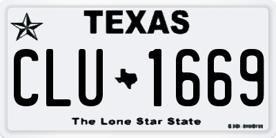 TX license plate CLU1669
