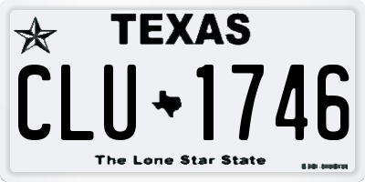 TX license plate CLU1746
