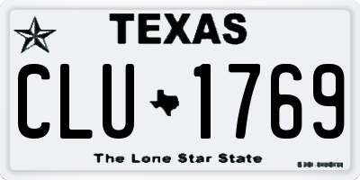 TX license plate CLU1769