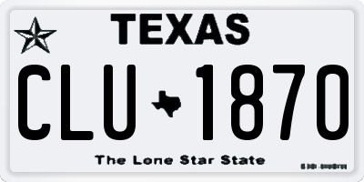 TX license plate CLU1870