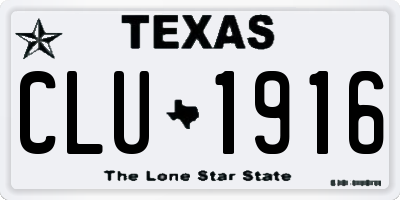TX license plate CLU1916