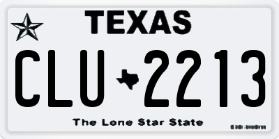 TX license plate CLU2213