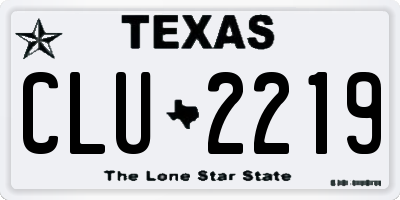 TX license plate CLU2219