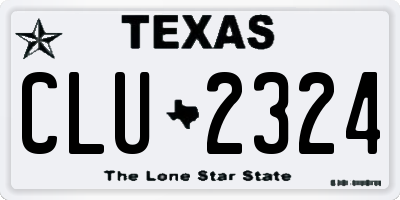 TX license plate CLU2324