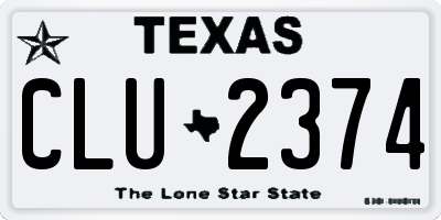 TX license plate CLU2374