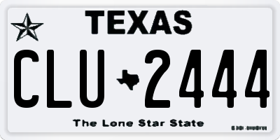 TX license plate CLU2444