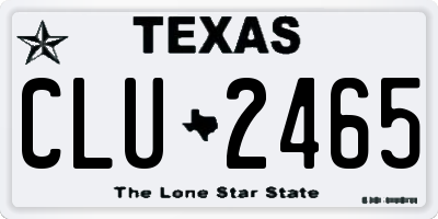 TX license plate CLU2465