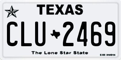 TX license plate CLU2469