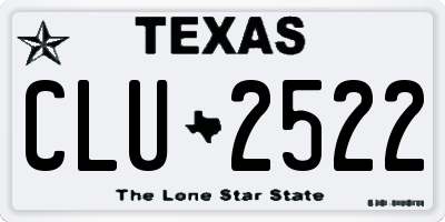 TX license plate CLU2522