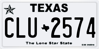 TX license plate CLU2574
