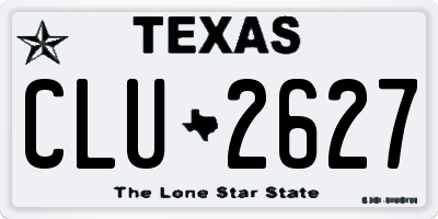 TX license plate CLU2627