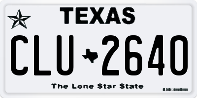 TX license plate CLU2640