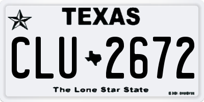 TX license plate CLU2672