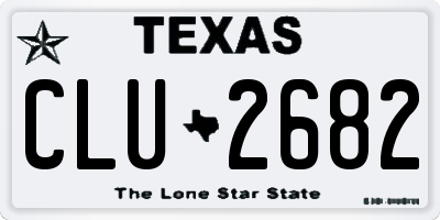 TX license plate CLU2682