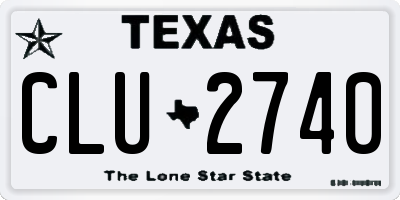 TX license plate CLU2740