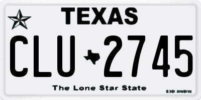 TX license plate CLU2745