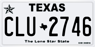 TX license plate CLU2746