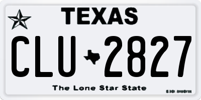 TX license plate CLU2827