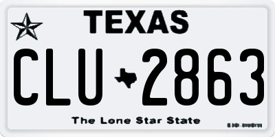 TX license plate CLU2863