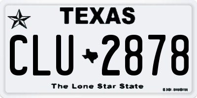 TX license plate CLU2878