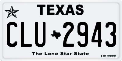 TX license plate CLU2943