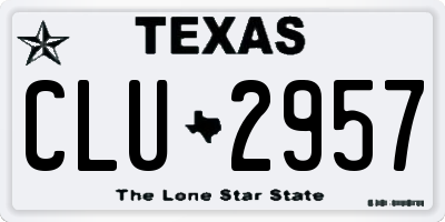 TX license plate CLU2957