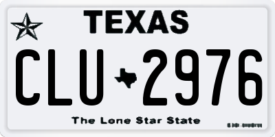 TX license plate CLU2976