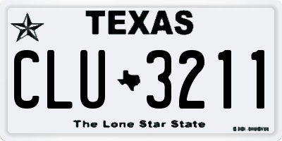 TX license plate CLU3211