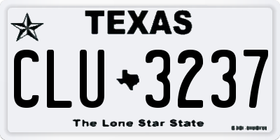 TX license plate CLU3237