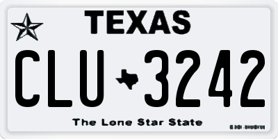 TX license plate CLU3242