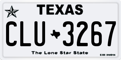 TX license plate CLU3267
