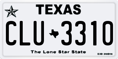 TX license plate CLU3310