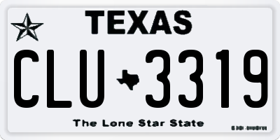 TX license plate CLU3319