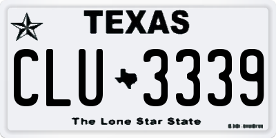 TX license plate CLU3339