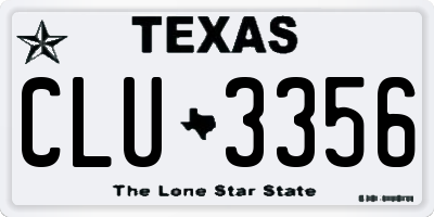 TX license plate CLU3356