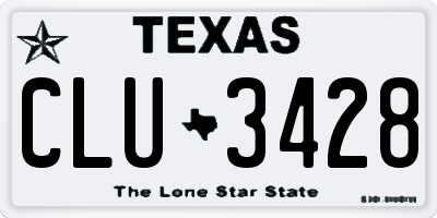 TX license plate CLU3428