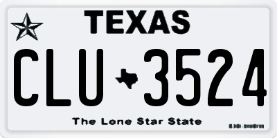 TX license plate CLU3524