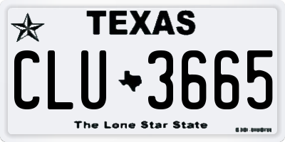 TX license plate CLU3665