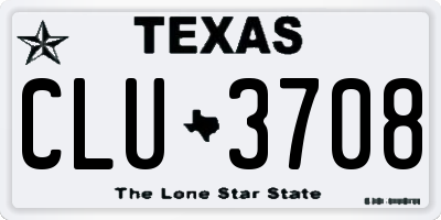 TX license plate CLU3708