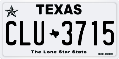 TX license plate CLU3715