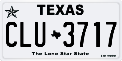 TX license plate CLU3717