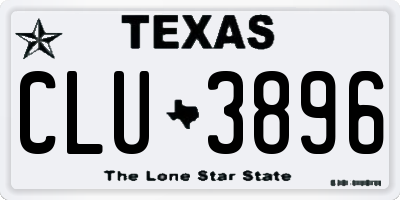 TX license plate CLU3896