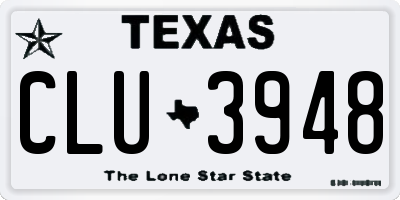 TX license plate CLU3948